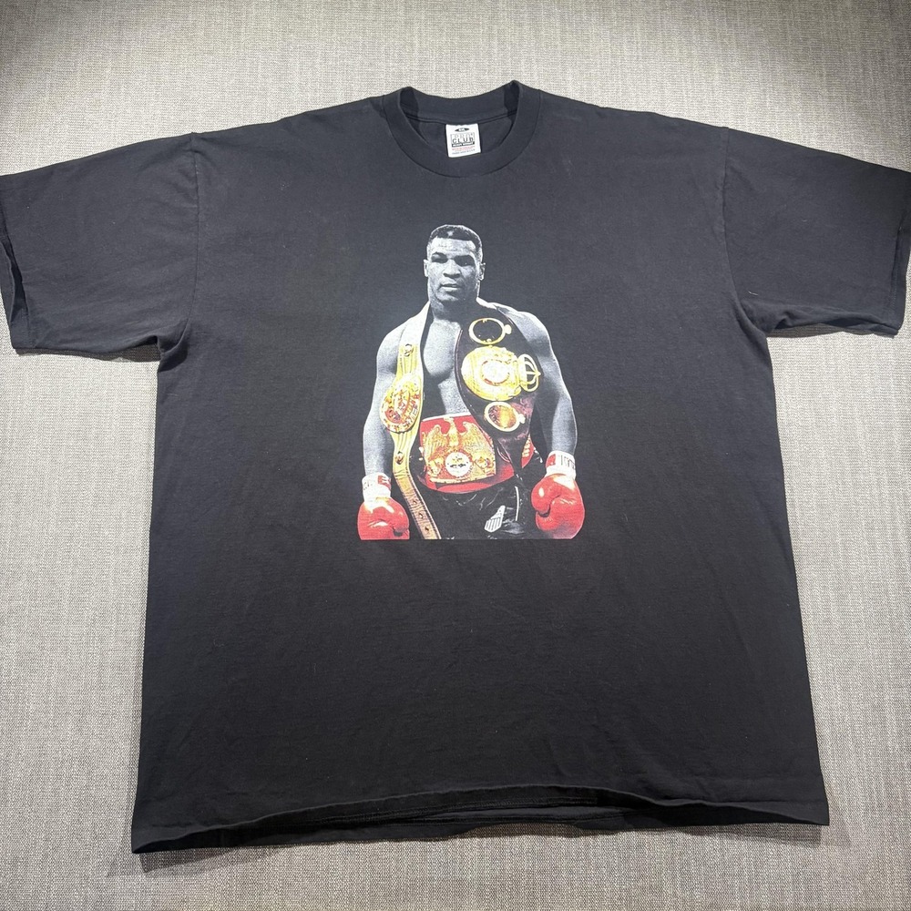 Pro Club Mike Tyson Shirt Mens 4XL‎ Black Boxing Champion Belts Graphic Tee